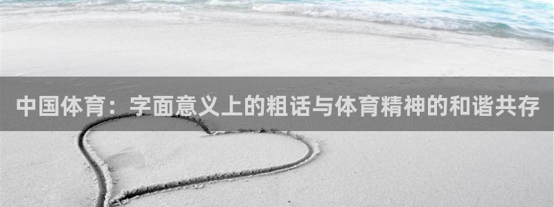 中国体育：字面意义上的粗话与体育精神的和谐共存